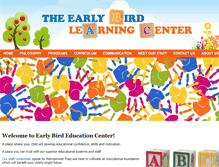 Tablet Screenshot of earlybirdlearningcenter.com